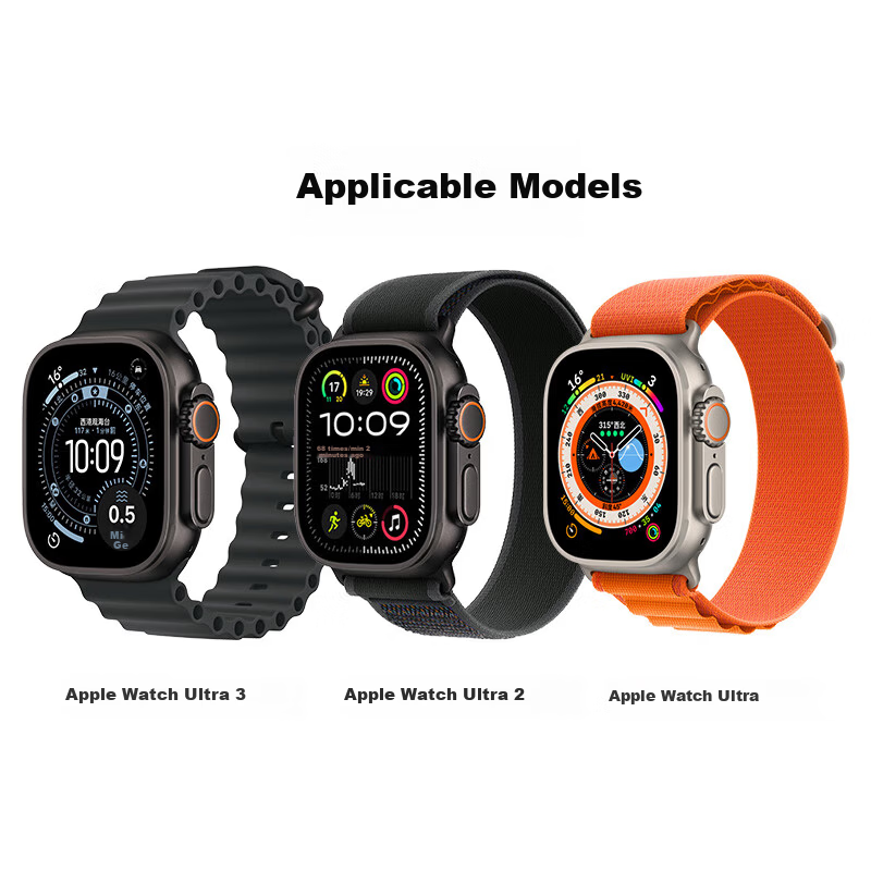 KMaxAI Apple Watch Ultra 3 Protective Case and Screen Protector 2nd/1st Gen Integrated Tempered Glass Film for Apple Watch Ultra 3 49mm Transparent Protective Cover