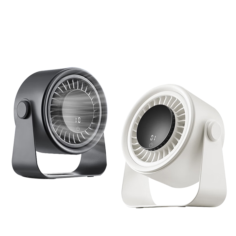 BULL Desktop Fan, Ultra-Quiet Air Circulator Fan, Small Fan for Office Desk, Cooling Device for College Dormitory, Wall-Mounted Electric Fan with 4000mAh Battery