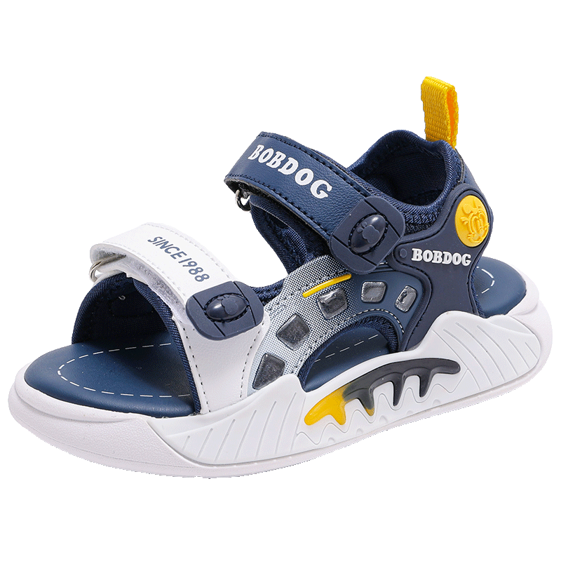 BOBDOG Kids Sandals Summer Boys Versatile Beach Shoes Children's Footwear 105542079 Navy Blue/White Size 27