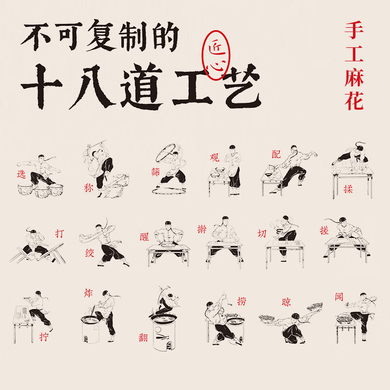 陈昌银麻花原味408g 重庆磁器口陈麻花重庆特产老字号老式手工麻花糕点