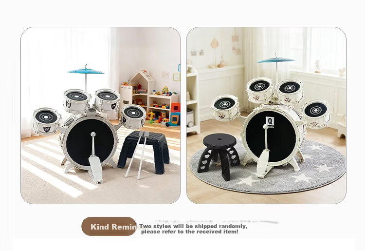 QIAO WA BAO BEI Children's Drum Set Jazz Drums Percussion Instrument for Ages 3-12, Home Practice Beginner Starter Kit Birthday Gift from 6 Brands 1