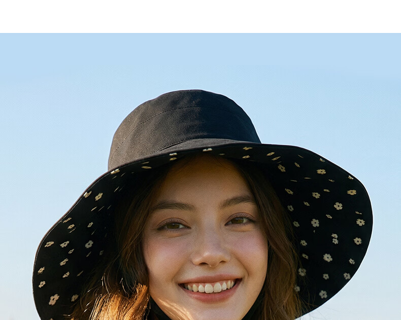 CACUSS Women's Spring Summer Wide Brim Sun Hat Outdoor Fisherman Hat Pure Cotton Printed Sun Hat Night Blooming Flowers 6