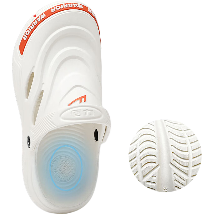 Huili Perforated Slippers, Summer Outdoor Closed-Toe Beach Sandals, Thick-Soled Non-Slip Sandals for Men, HL0559 White Size 44