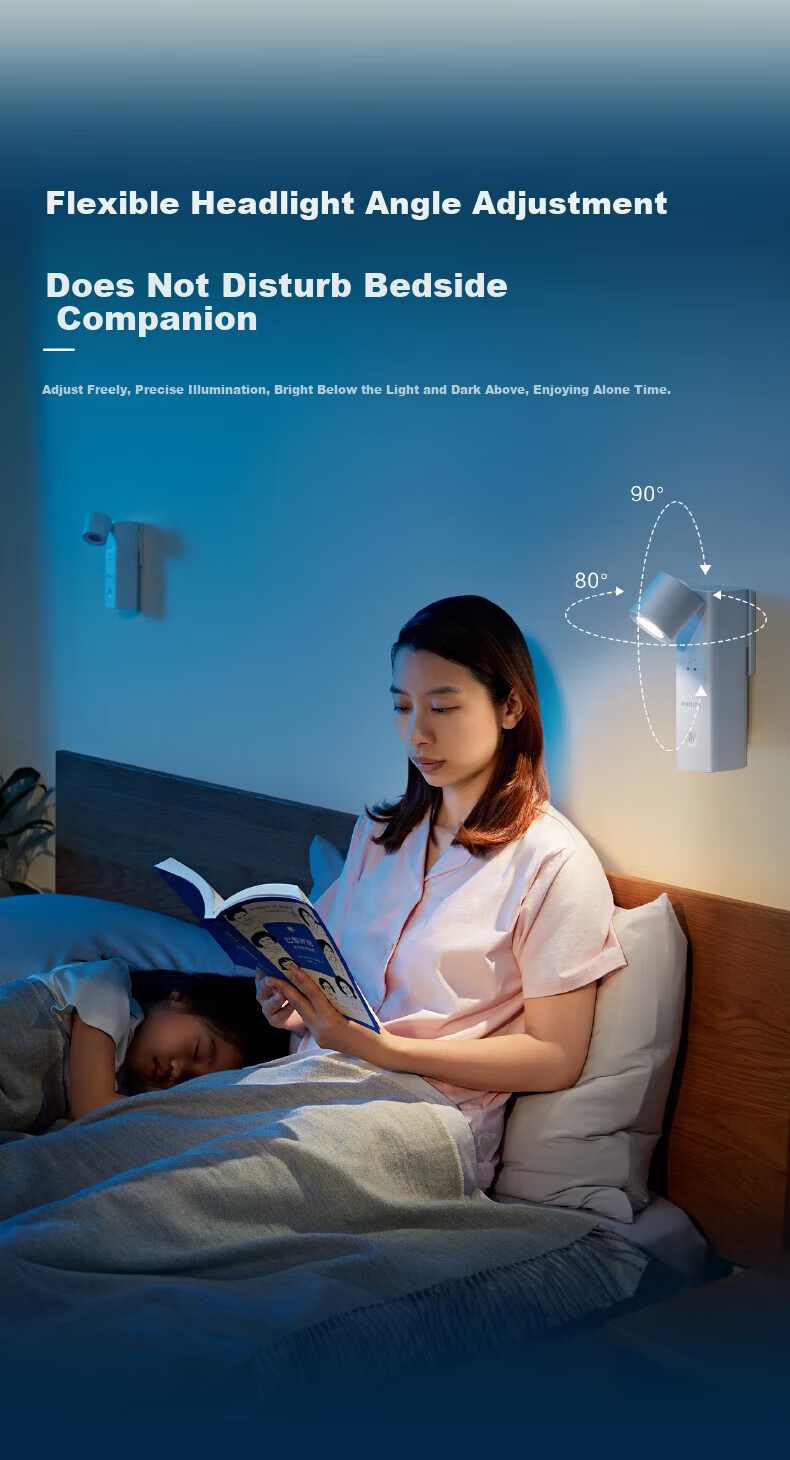 PHILIPS Full Spectrum Portable Rechargeable Sensor Touch Long Battery Life [Sensor Version] 1800mAh Hand Wave Sensor Light 9
