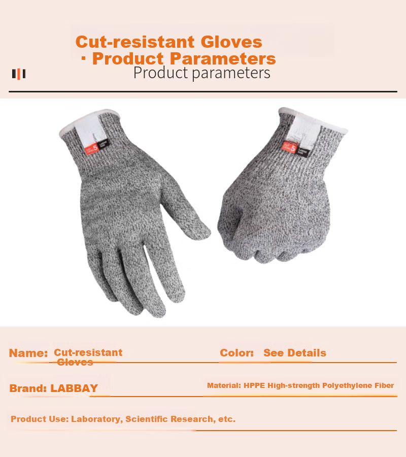 LABBAY Cut-Resistant Gloves Level 5 Anti-Slip Work Safety Gloves Industrial Knife Cut Protection Stainless Steel Wire Work Gloves (Size L) 2