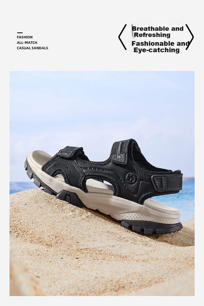 CAMEL Outdoor Beach Sandals Men Breathable Casual Dual-use Slippers P15M307026 Camel Color Size 41 8