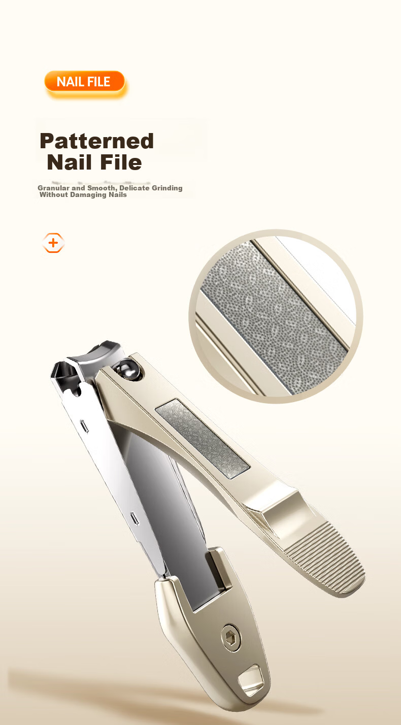 Sude Nail Clipper Anti-Splash Single Nail Scissors Home Small Portable High-End Flat Nail Clippers Nail File Set 11