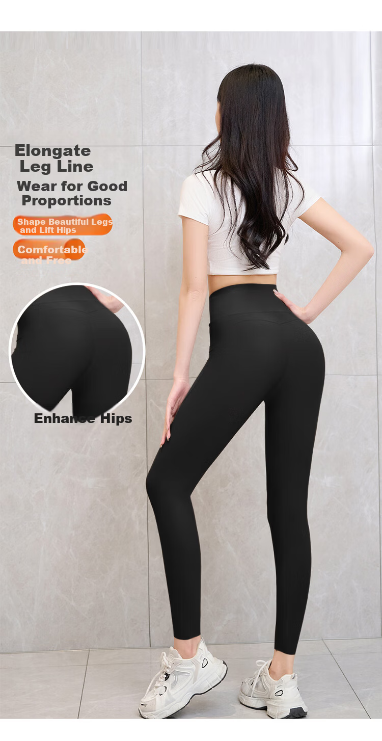 LangSha Spring Summer New High-Waist Tummy Control Butt-Lifting Shark Pants Micro Compression Slimming with Pockets Fashion Outer Yoga Shark Pants 12