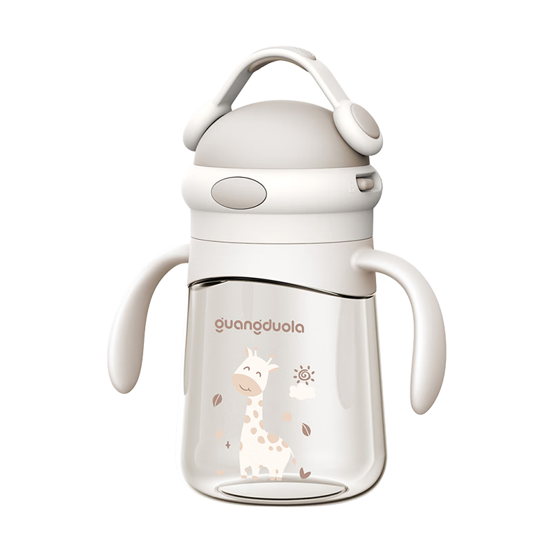 Guangduola Children's Direct Drinking Straw Baby Bottle for Ages 1-3 PPSU Training Cup for Toddlers Milk and Water Cup