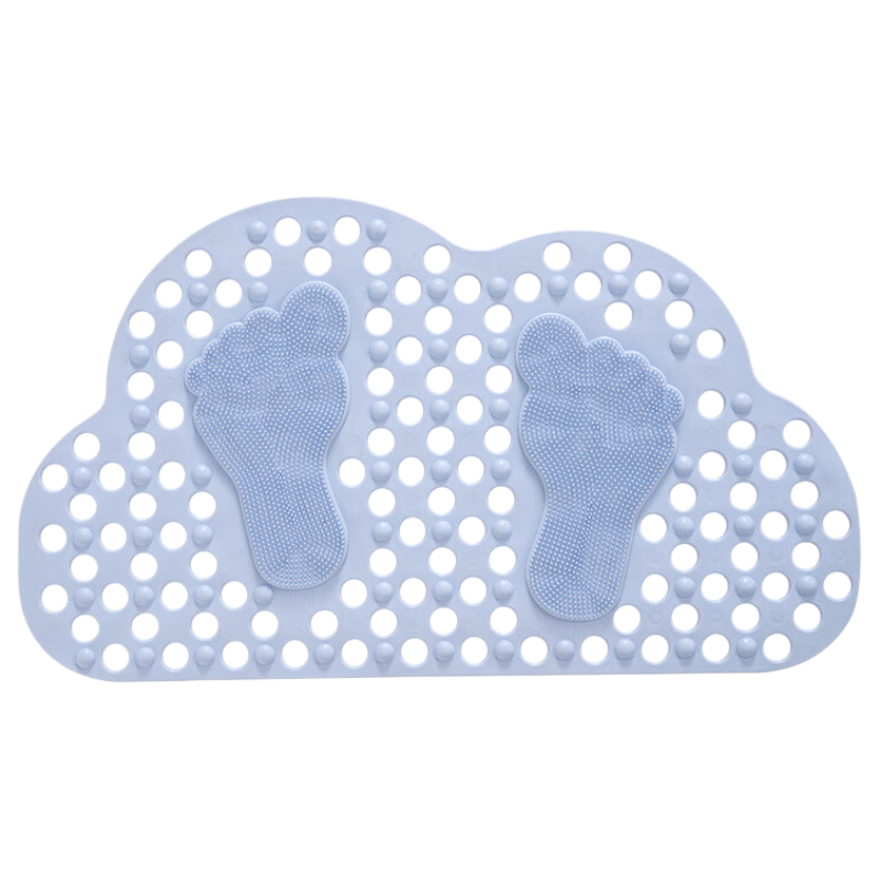 Qiqijia Bathroom Non-Slip Mat, Shower Room Bath Mat, Children's Anti-Fall Foot Pad, Eco-Friendly Suction Cup Massage Floor Mat