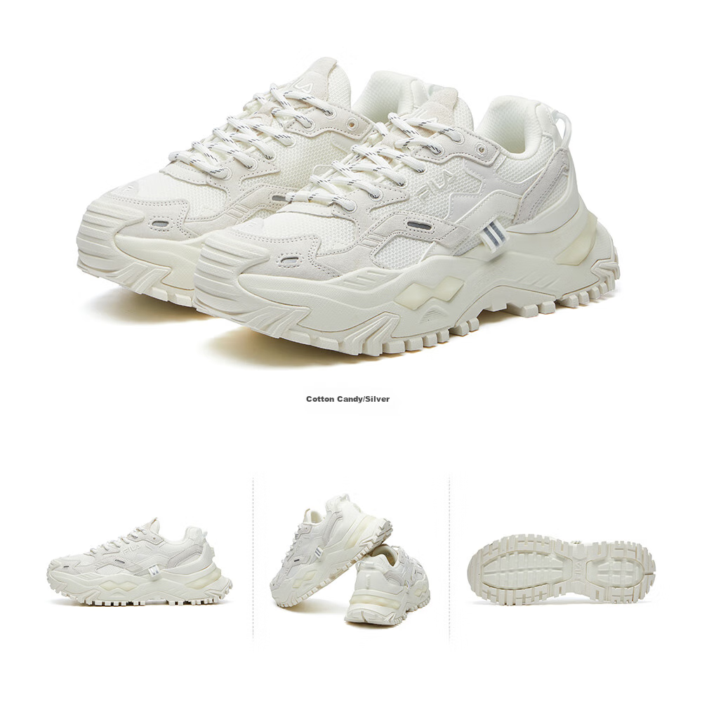 FILA FUSION Trendy Brand BIANCO Women's Shoes, Fashionable Sports Sneakers, Versatile Casual Footwear 26