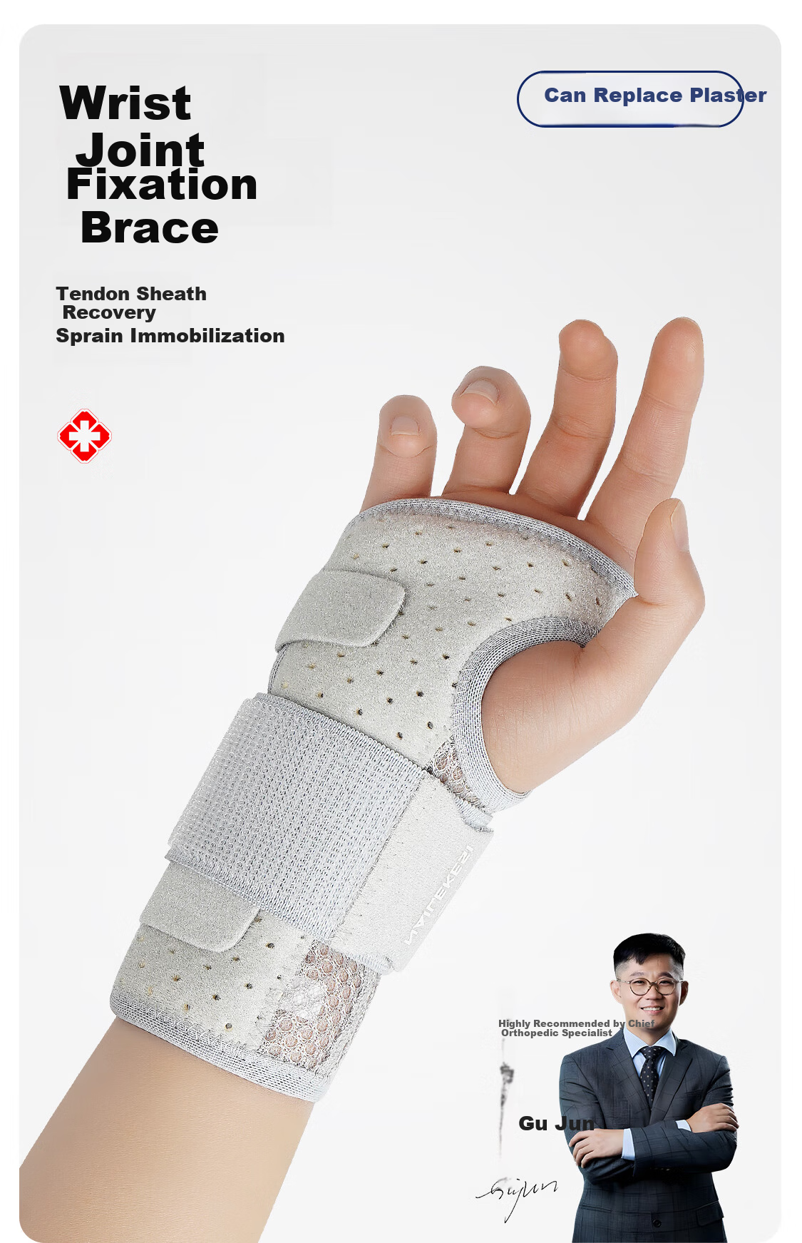 NAILEKESI N Medical Wrist Brace Joint Support Steel Plate Sprain Wrist Protector Tendonitis Fracture Splint Carpal Tunnel Syndrome Brace 1