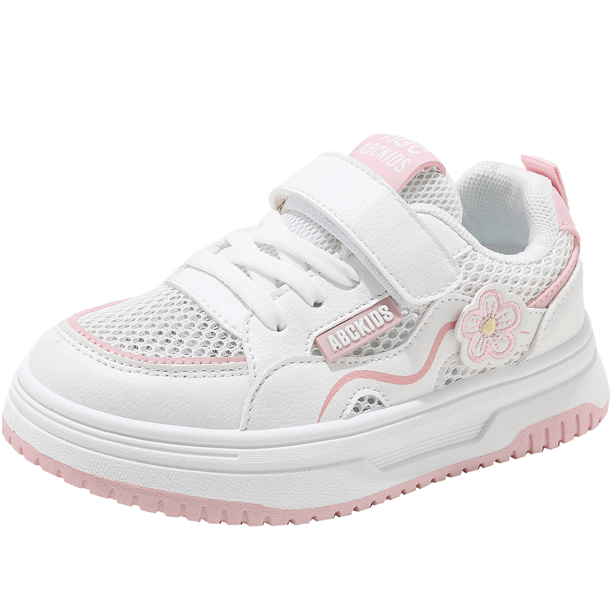 ABC KIDS Kids Spring White Sneakers Breathable Mesh Youth Sports Shoes White Pink Size 32