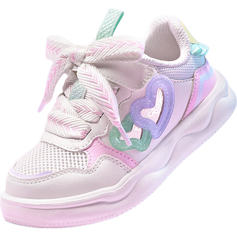BALABALA Children's Shoes, Kids' Sneakers, Breathable Mesh Shoes, Girls' Shoes, Hollow Design, Summer 2025, Sweet And Trendy, 208225141001