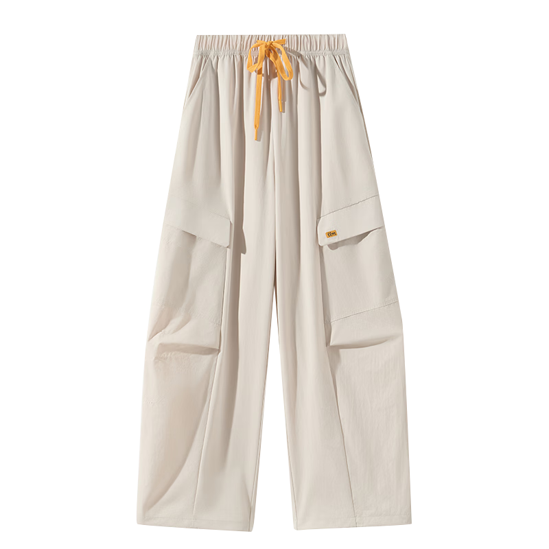 Langsha Women's Wide-Leg Cargo Pants 2026 Summer Thin Fashion Loose Breathable Casual Sports Straight-Leg Jogger Hiking Pants