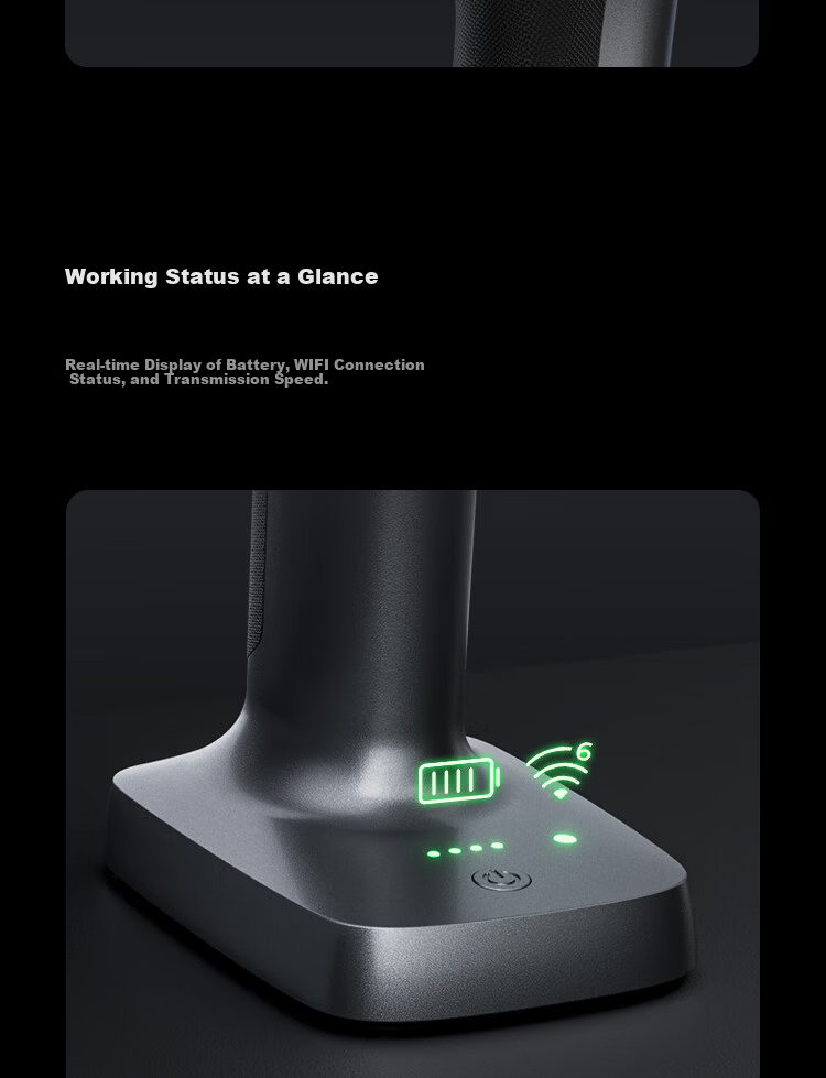 Creality 3D Wireless Scanner Handle with Rechargeable Battery Pack, Wireless Projection, Instant Scanning, Lightweight and Portable, Compatible with Raptor Series and Sermoon S1 11