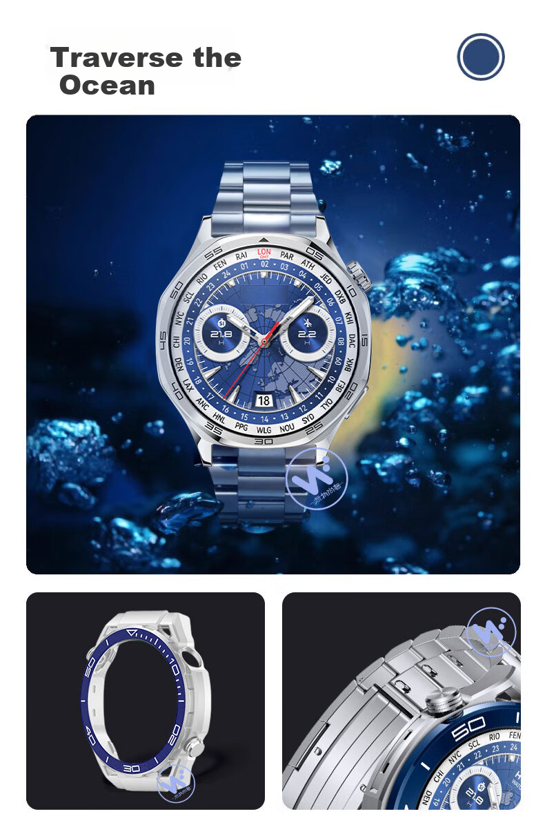 Watchbond Huawei Watch GT5 Pro Protective Case Ultimate Mountain Riding Hollow Half-Frame Hard Shell Shockproof Cover 4