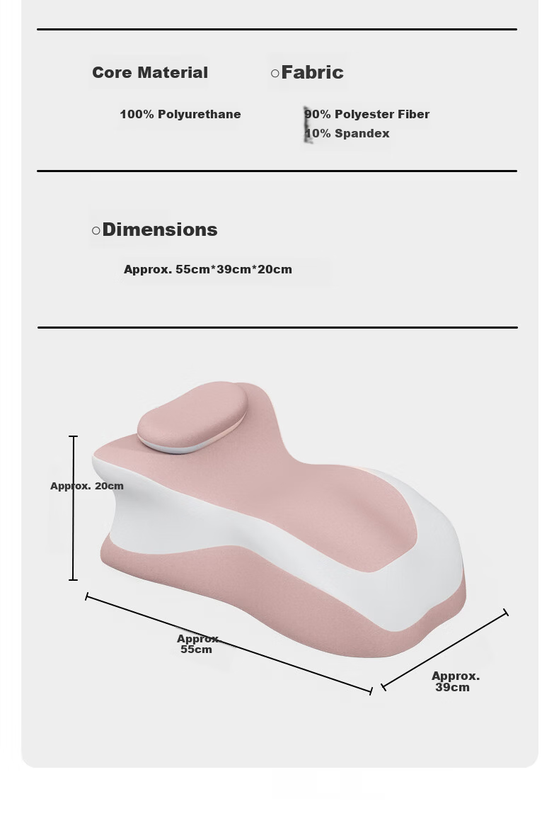 Grace Multifunctional Pink Body Pillow Backrest Cushion for Bed, Prone Sleeping Pillow for Rest and Phone Use 14