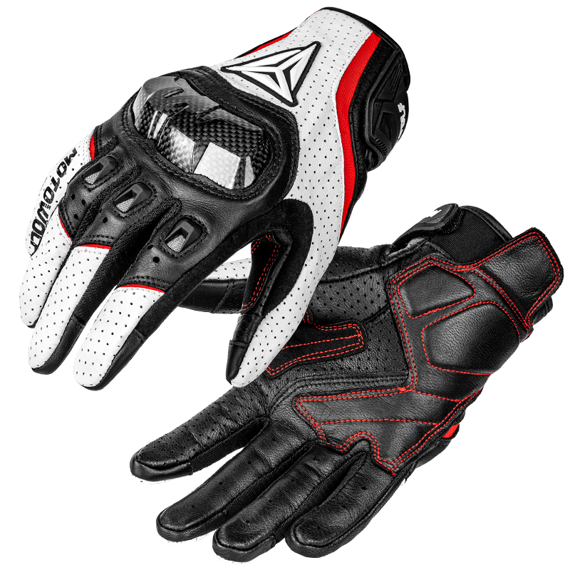 MOTOWOLF Motorcycle Summer Riding Gloves All-Season Universal Anti-Fall Breathable Carbon Fiber Protective Motorbike Gear for Men and Women