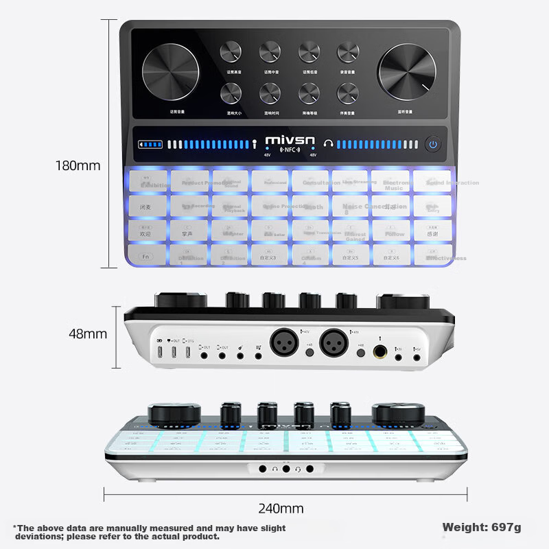 Meisheng G9 Sound Card Live Streaming Equipment Full Set K-Song Dedicated Douyin Host Singing Recording Mobile Computer Universal Professional Mixer Outdoor Wireless Microphone Condenser Microphone 23
