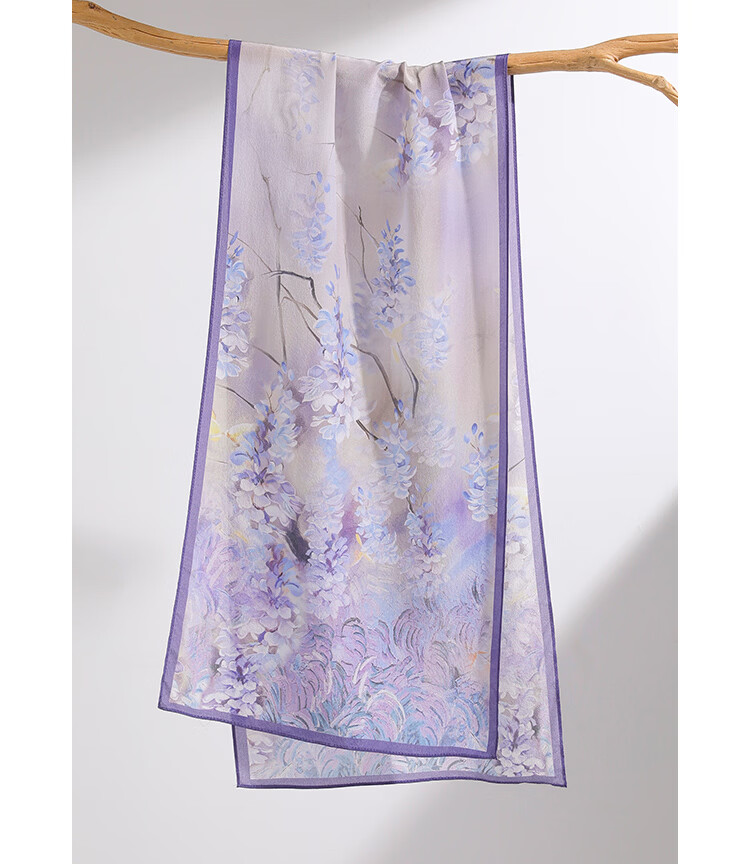 Hangsilk 12mm Double Crepe Silk Scarf Mulberry Silk Long Shawl Gift Box for Women Birthday Gift for Mom 9