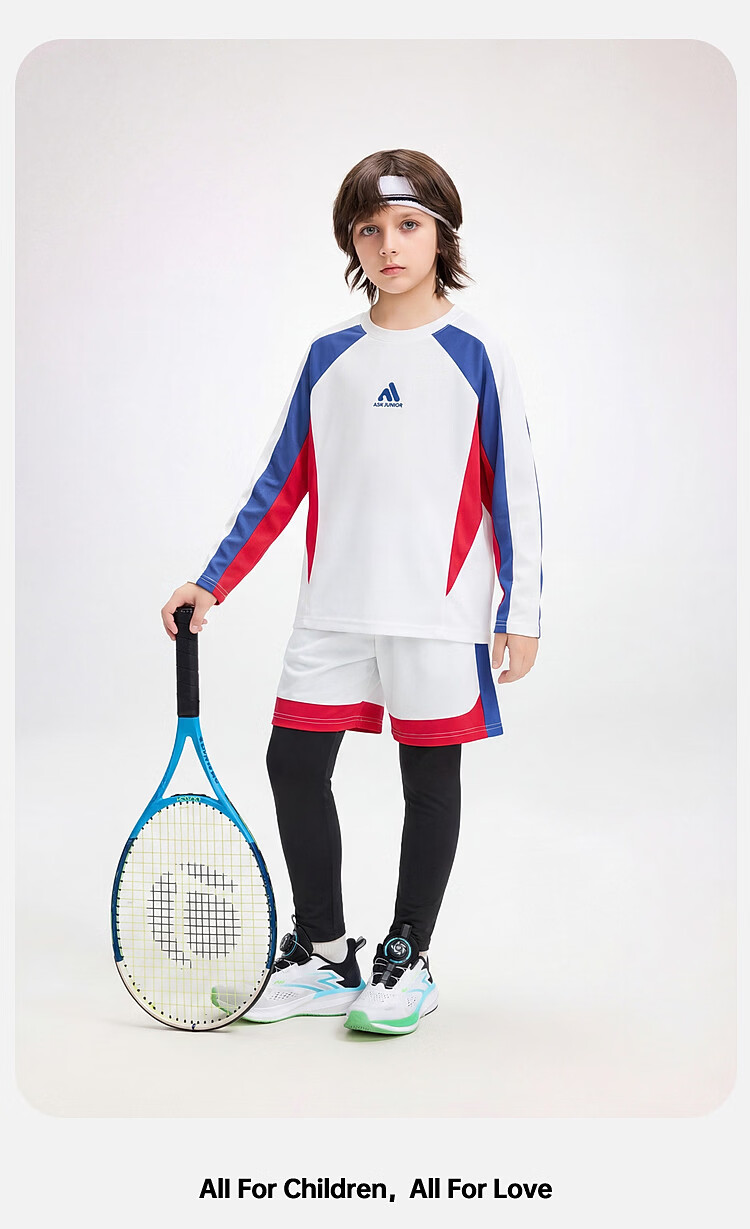 ASK JUNIOR Kids Set 2026 Spring Boys Long Sleeve T-Shirt and Casual Pants Sportswear Navy Blue 160 19