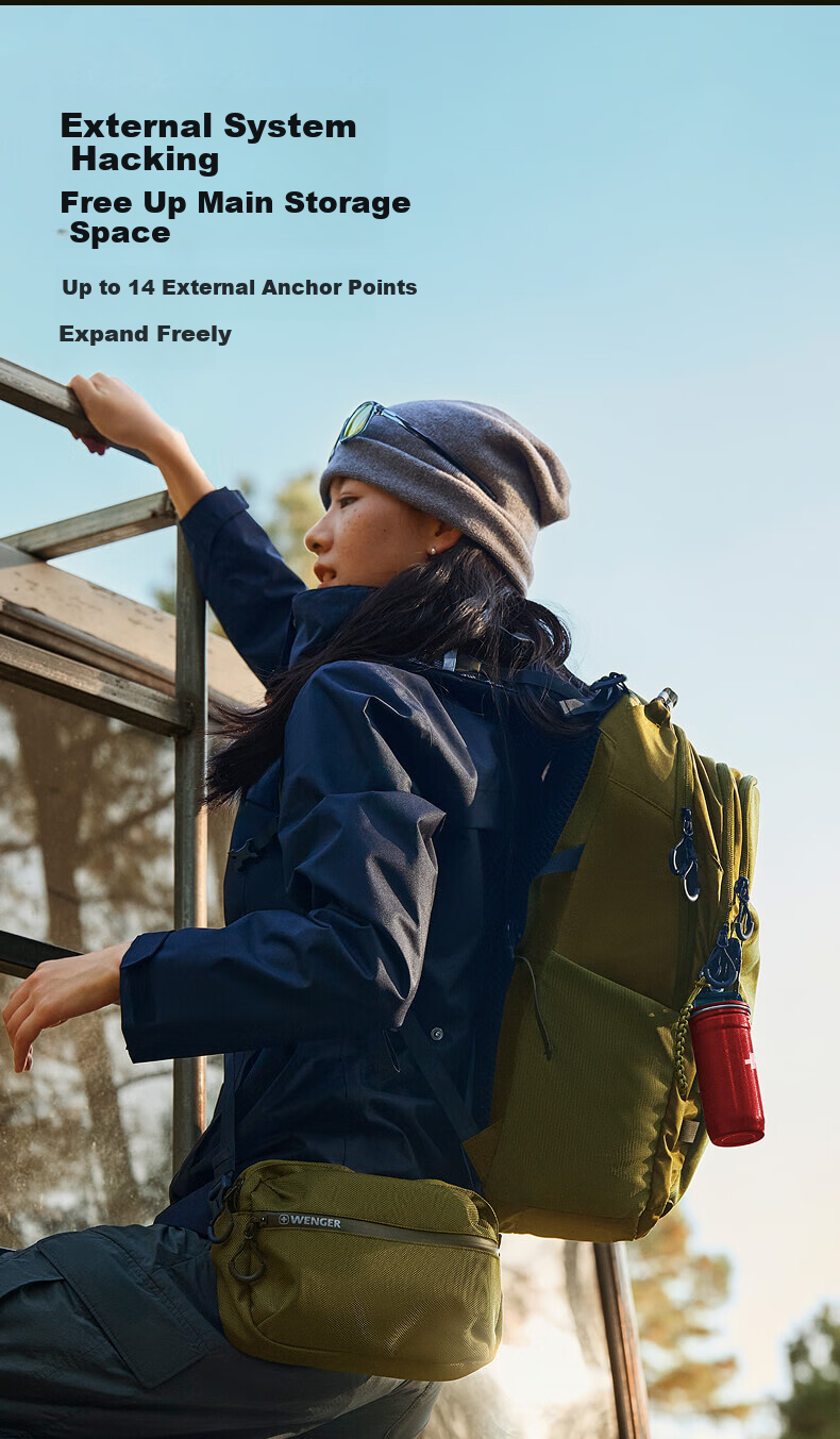 Weigo Waterproof Large Capacity Lightweight Backpack for Travel, Hiking, Outdoor, Commuting, Unisex 9