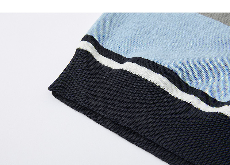 Demana [Breathable Tencel] Summer Lightweight Office Round Neck Raglan Colorblock Slimming Striped Knit Sweater for Women Premium Feel 14