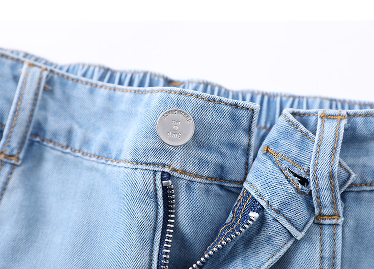 Demana [Cloud Oxygen Cotton Series] Summer Simple Elastic Back Waist Side Pockets Loose Slimming Denim Midi Skirt for Women Premium Feel 14
