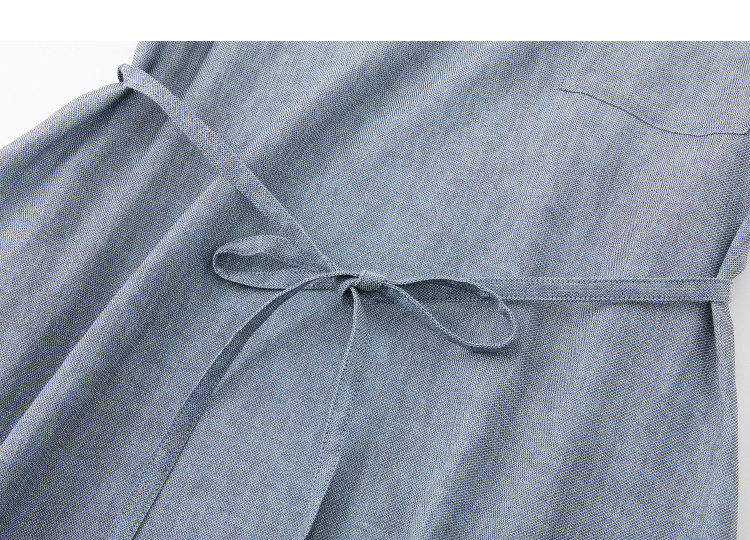 Demana [With Linen] Summer Urban Elegant V-Neck Loose Slim Fit Dress for Women High-End Feel 6