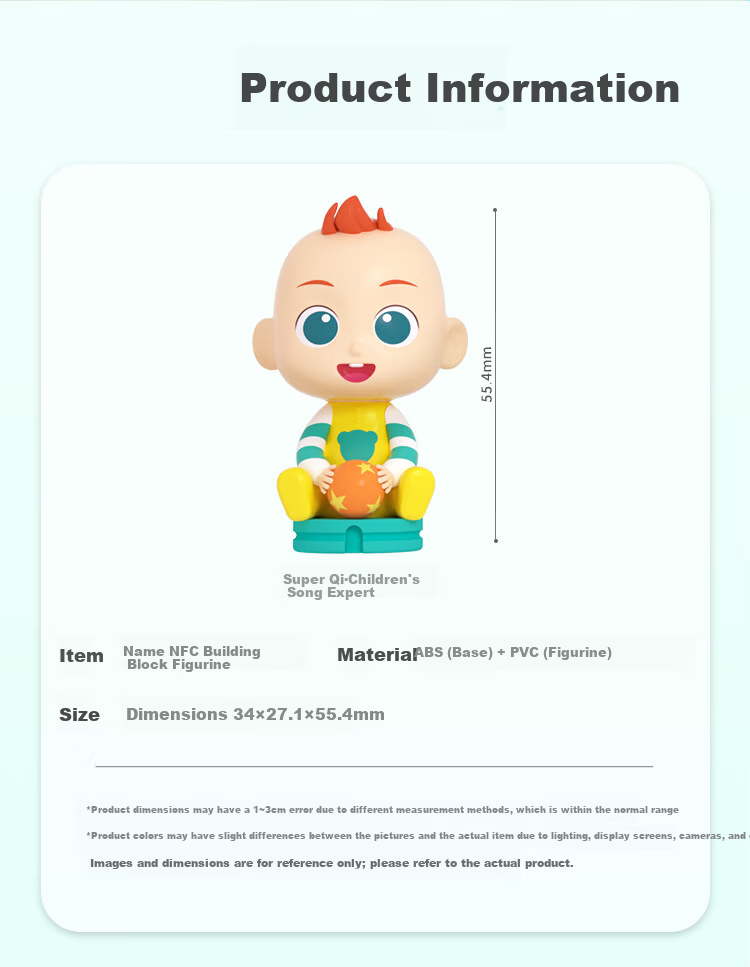 BabyBus Toy NFC Building Blocks Jojo Figurine 1-3 Years Old Children's New Year Gift Compatible with Interchangeable Head Reading Pen 5