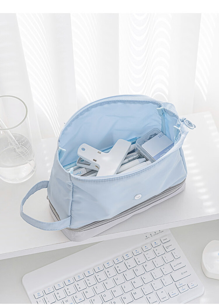AMOR HOUR Double-Layer Milk Box Pencil Case Multifunctional Stationery Bag High-Value Ins Style Large Capacity Fresh Junior High School Girls Simple Multifunctional Stationery Storage Bag 14