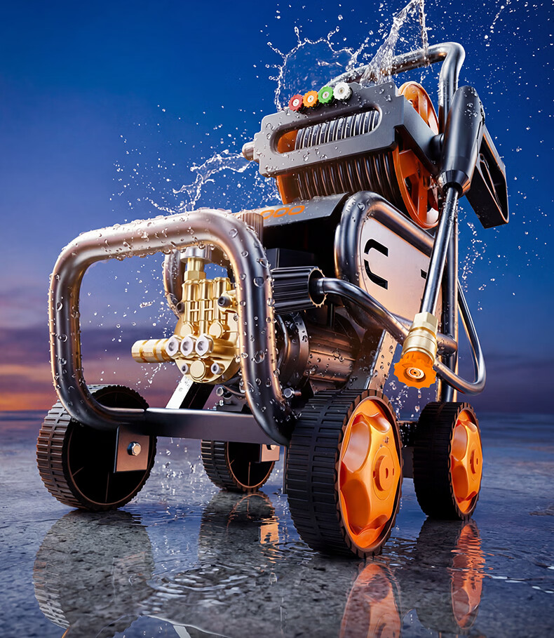 HUIDUODUO Commercial Car Wash Machine High Pressure 220V Household Water Spray Gun Powerful Floor Cleaning High Pressure High Power Car Wash Station Special 26