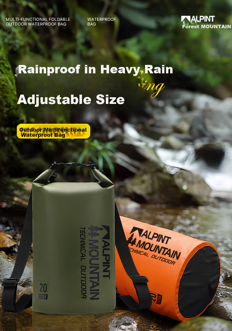 ALPINT MOUNTAIN Waterproof Multifunctional Backpack with Wet and Dry Separation for Outdoor Diving Snorkeling Swimming Creek Hiking Rafting 1
