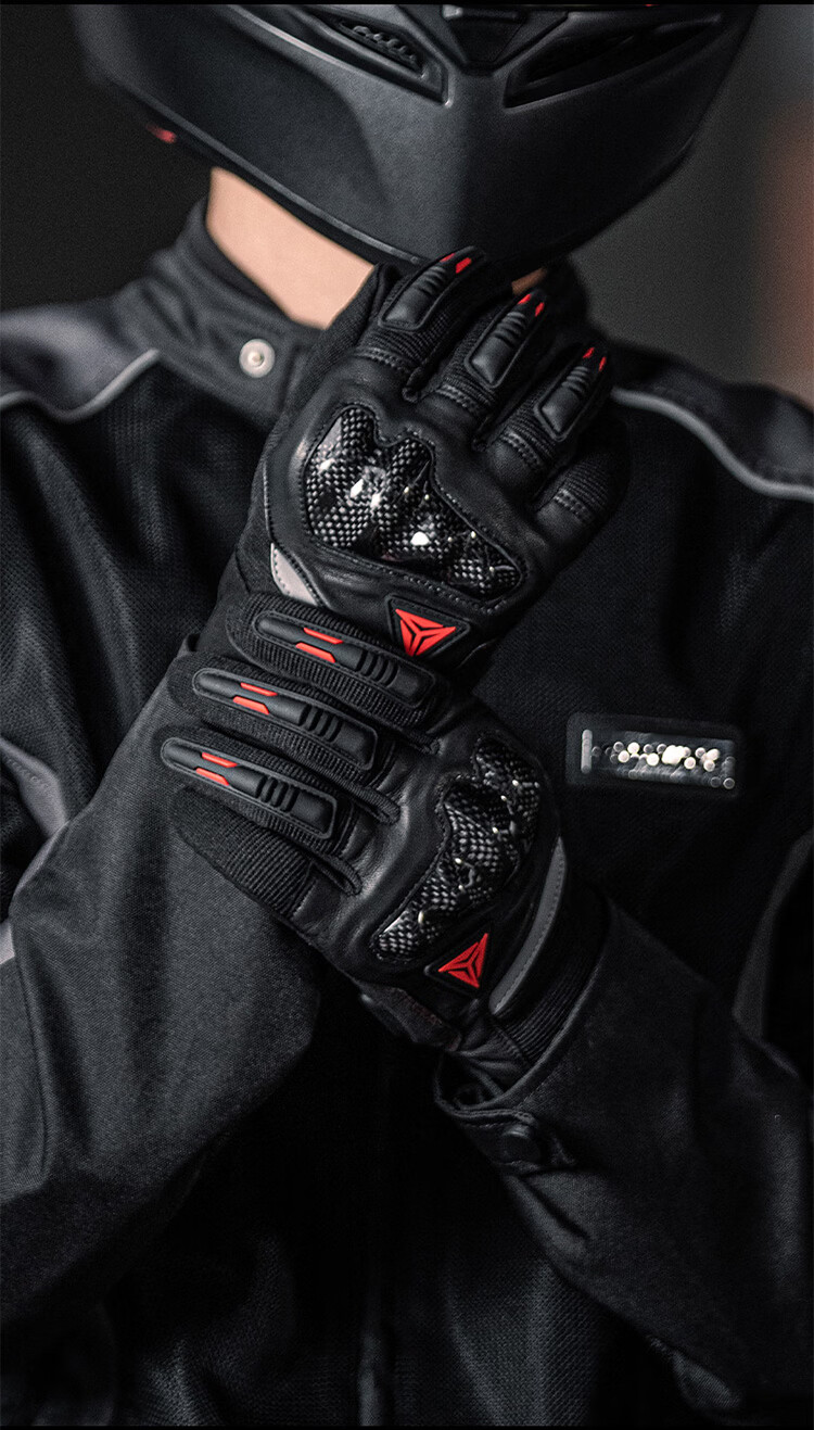 MOTOWOLF Motorcycle Riding Gloves Four Seasons Racing Carbon Fiber Anti-Fall Touchscreen Men 8