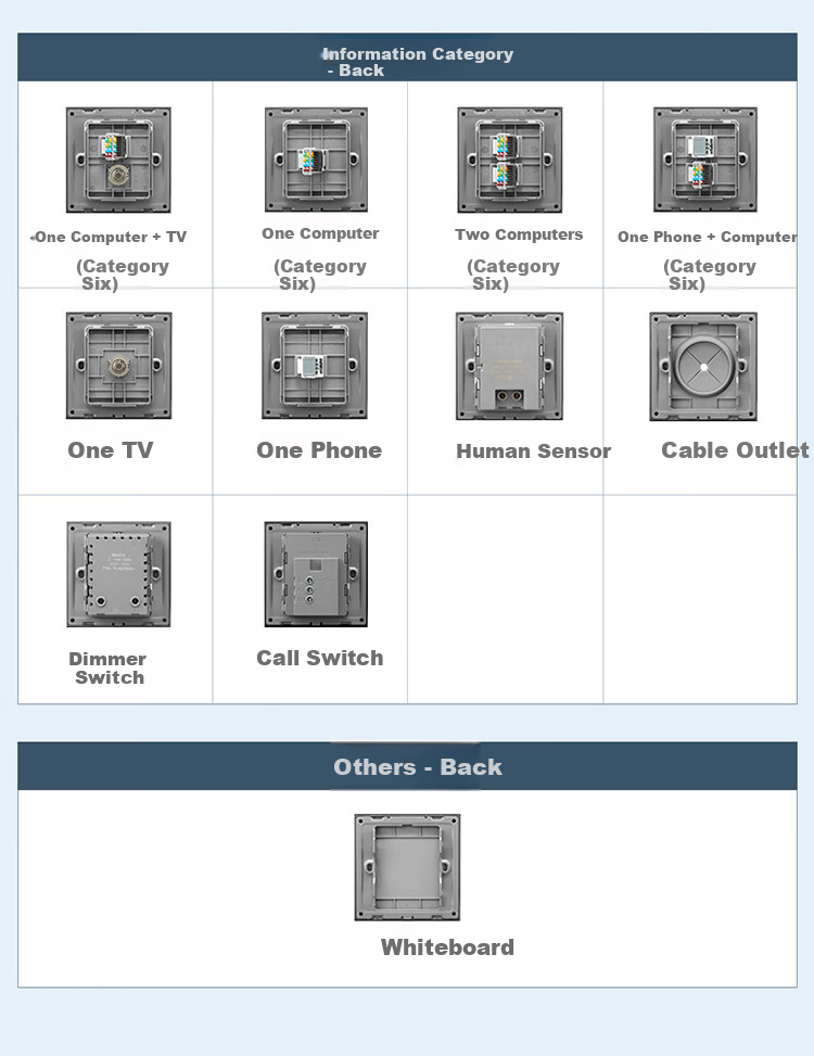 BULL Switch Socket G57 Butterfly Ultra-Thin Series Two-Gang Multi-Control Large Panel Switch G57K214 Ink Cloud Gray 18