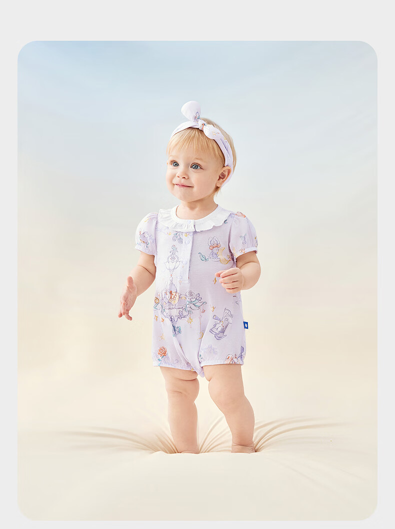 Babycare Pure Cotton Short Sleeve Pullover Triangle Romper Baby Jumpsuit Boys Girls Clothing Doka Manor 73cm 10