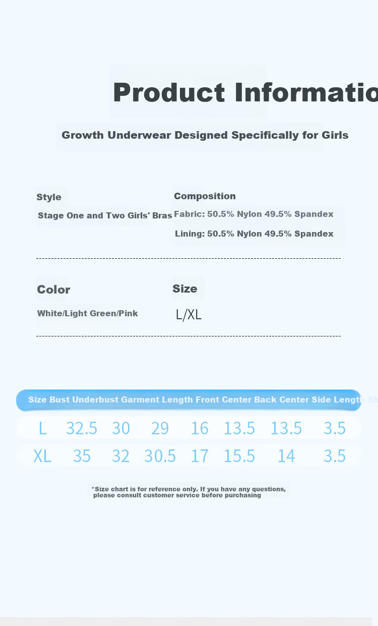 MiiOW Girls' Summer Thin Children's Underwear [Seamless Naked Feel + Hole Cup] Little Vest Developmental Bra for Girls 3