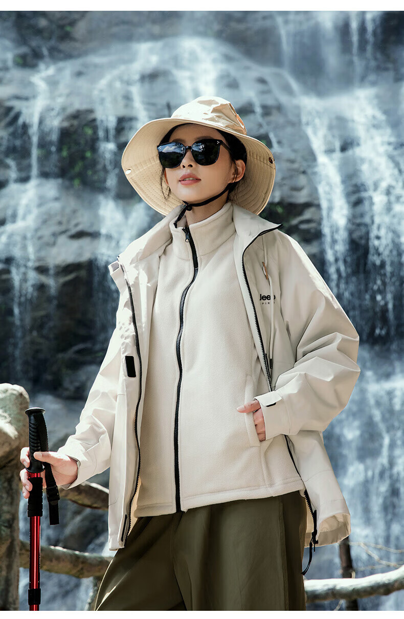 JEEP SPIRIT Unisex Rose Story 3-in-1 Jacket Liu Yifei Edition Off-White S 15