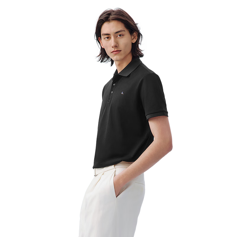 Hongdou Sailing Ice Cream Men's Moisture-Wicking Quick-Dry Sailing Embroidered Cool Short Sleeve Polo Shirt