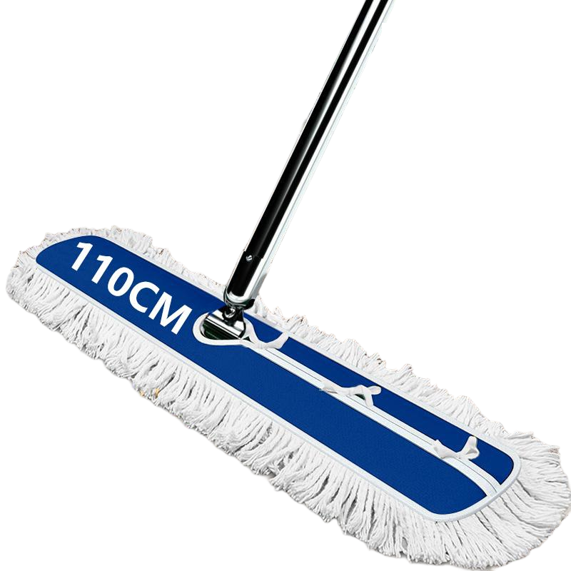 CIRY Flat Mop 110cm with 1 Cloth, Commercial Dust Pusher for Wooden Floors, Marble Tiles, Cement, Cleaning Mop, Floor Cloth