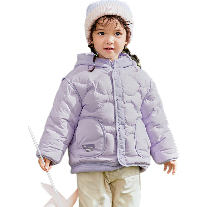 BALABALA Children's down Jacket, Boys And Girls Winter Coat, Fleece Two-Piece Set, New Style Warm Outerwear for Baby Boys And Girls