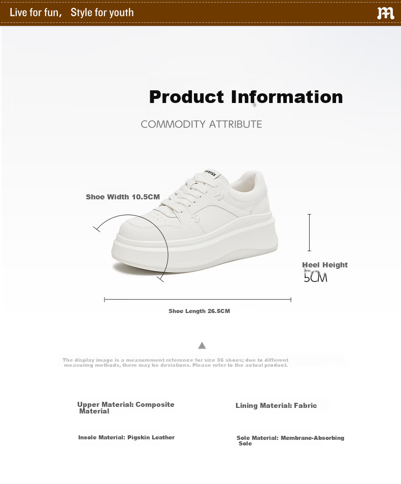 TEENMIX Women's White Casual Shoes Thick Sole Sneakers 2026 Spring New Mall Edition 11