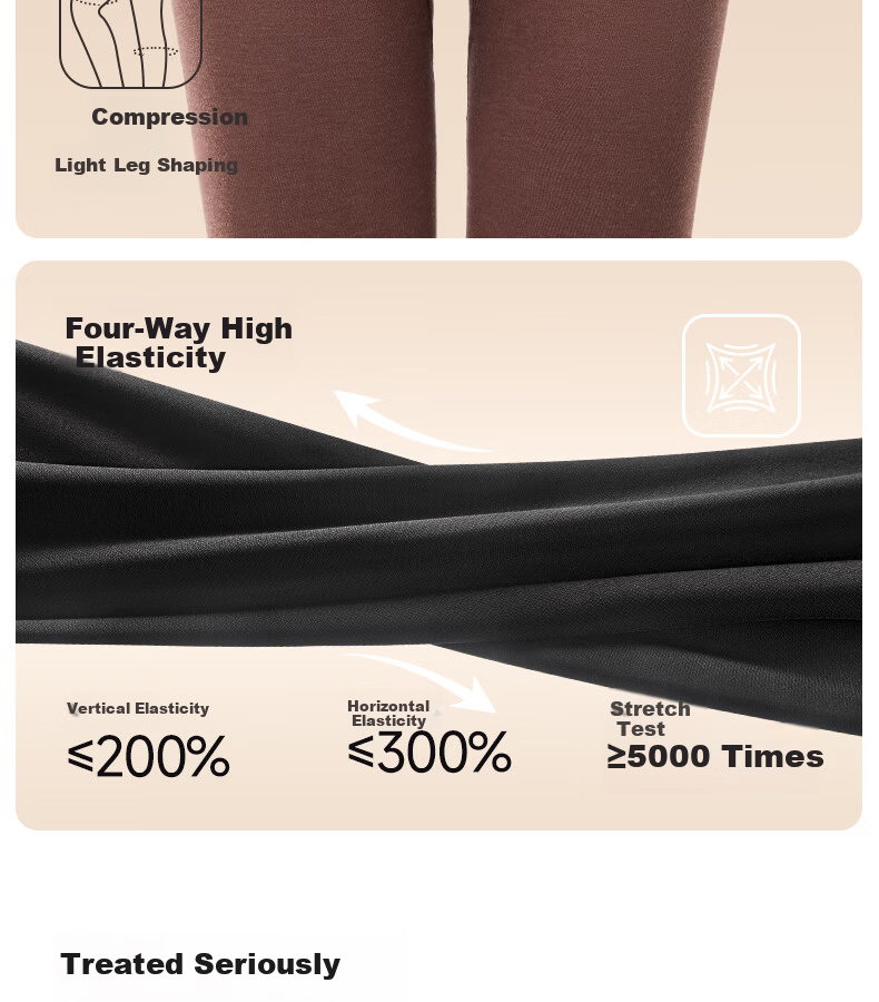 GRACEWELL High-Waist Autumn Winter Women's Cashmere Thermal Shaping Seamless Heat Retention Tummy Control Hip Lift Slim Fit Leggings Coffee XL 18