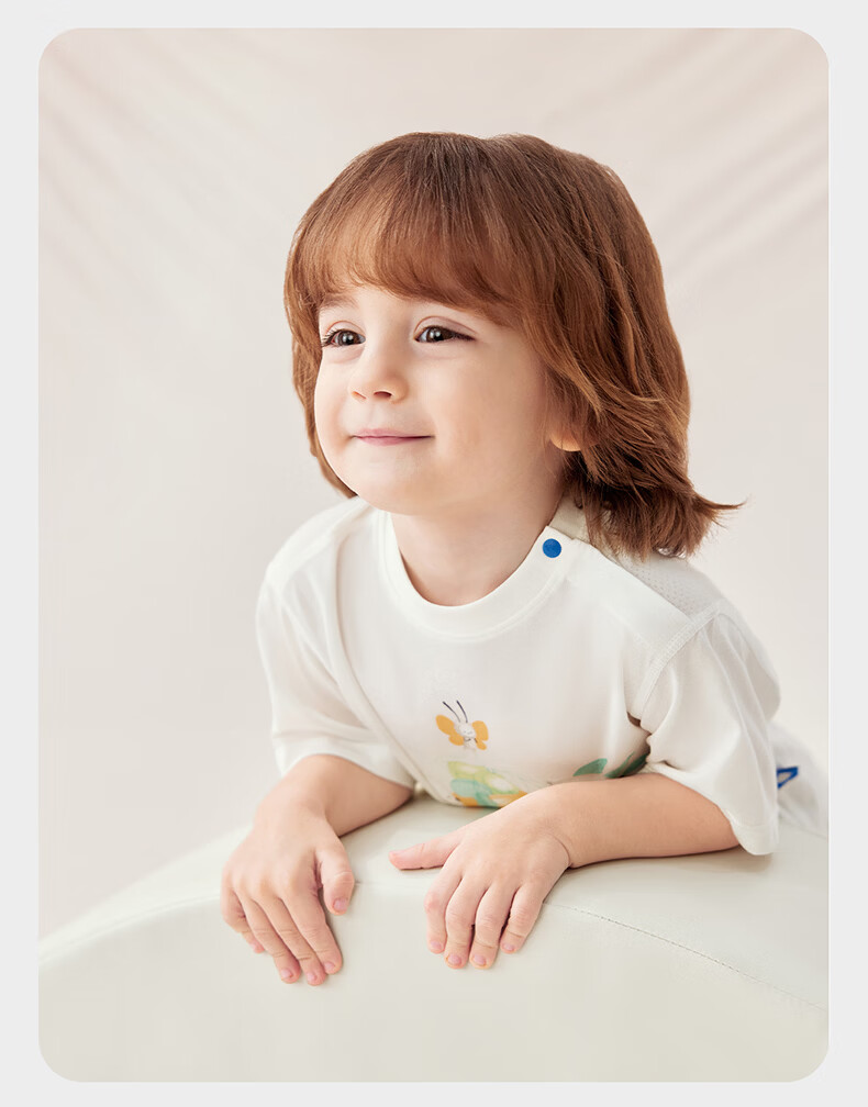 Babycare Soft Modal Short Sleeve Baby T-Shirt Boys Girls Soft Breathable Antibacterial Top Sheer Pink 73 17
