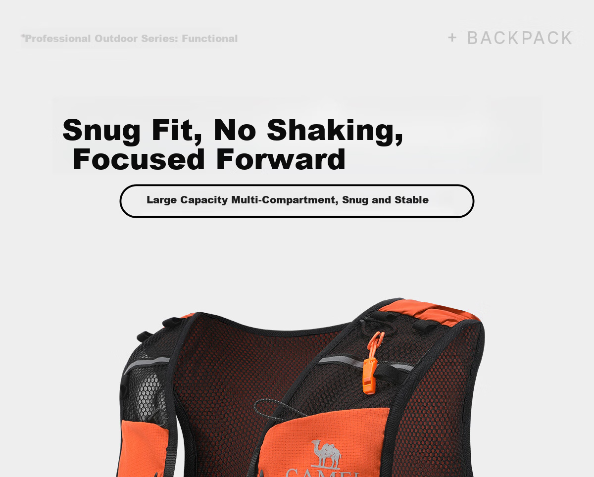 CAMEL Off-Road Running Backpack Sports Double Shoulder Marathon Vest Outdoor Professional Hiking Mountaineering Hydration Backpack 3037 1