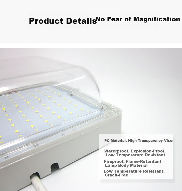 Yunzhizhuo LED Waterproof and Moisture-Proof Cold Storage Light for Cold Storage Warehouse Factory Ship Lighting Square Light 180*180 8
