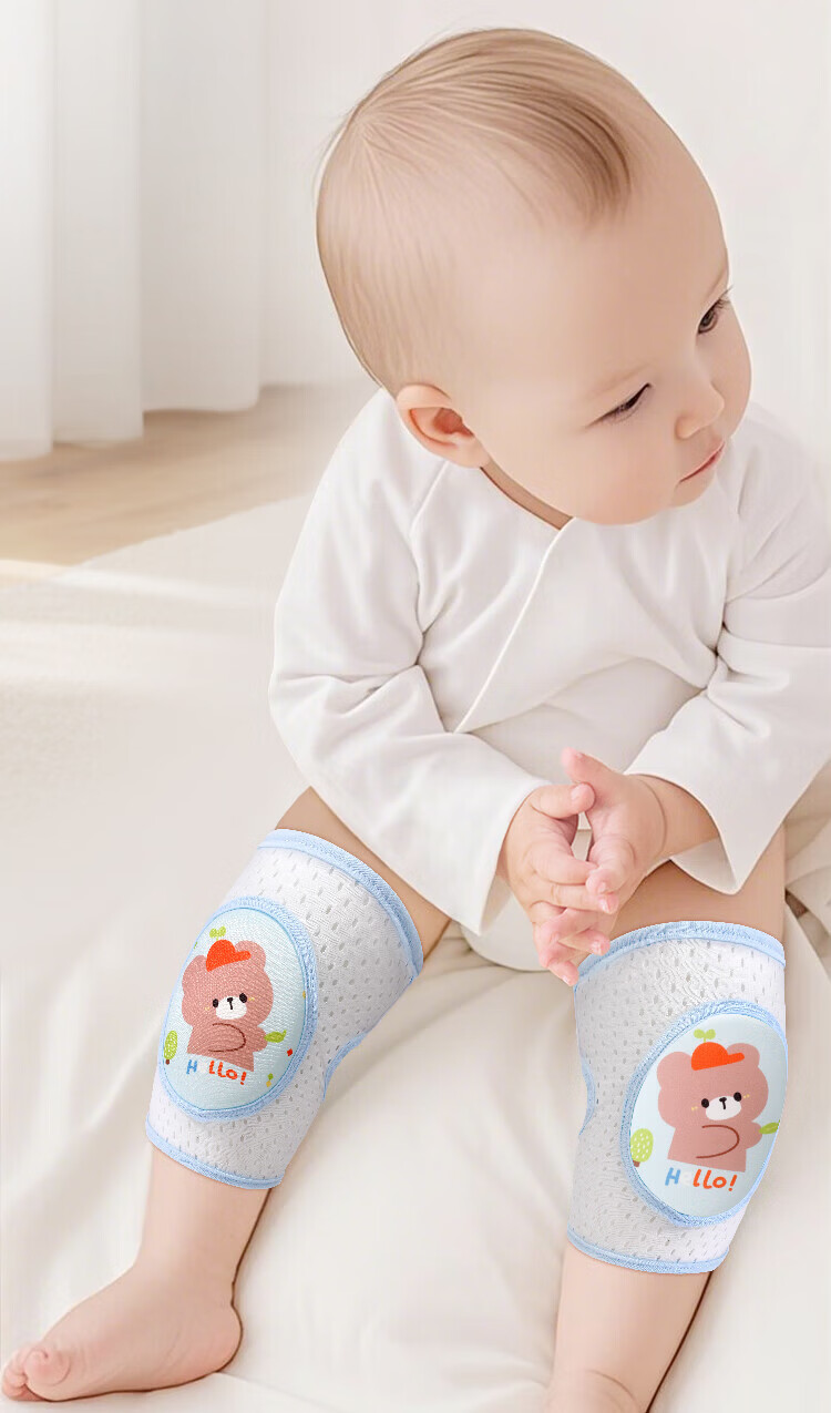 Aibao Baby Knee Pads Summer Ice Silk Crawling Knee Elbow Pads Toddler Walking Anti-Collision Cute Bunny S359 7