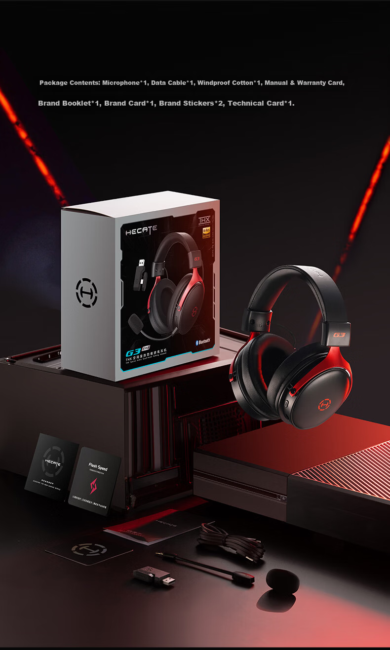 EDIFIER HECATE G3 Wireless 2.4G Wired Bluetooth Quad-Mode THX Spatial Sound Over-Ear Gaming Headset for PC Wireless Delta FPS PUBG Panda White 31