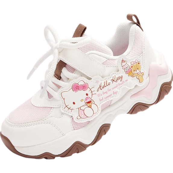 BALABALA Children's Shoes, Girls' Sports Shoes for Autumn, Breathable Dad Shoes [Kuromi] 208325140009